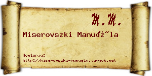 Miserovszki Manuéla névjegykártya